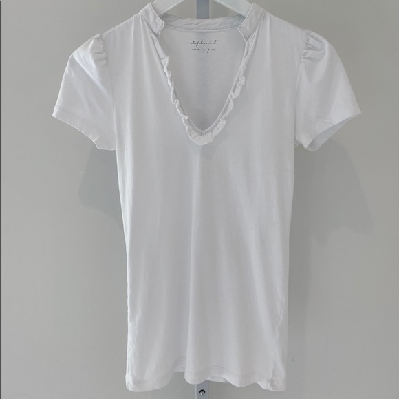 STEPHANIE B WHITE TUXEDO TEE SHIRT SMALL NWOTS! - Picture 6 of 16